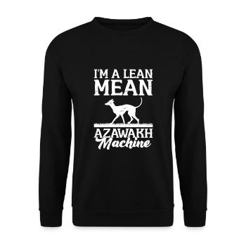 Azawakh Hundebesitzer Arabischer Windhund Tuareg Sloughi - Unisex Pullover - Schwarz - Vorne - Alina (178cm) & Michal (187cm)