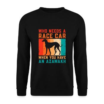 Azawakh Hundebesitzer Arabischer Windhund Tuareg Sloughi - Unisex Pullover - Schwarz - Vorne - Alina (178cm) & Michal (187cm)