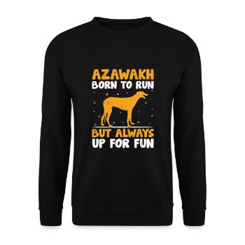 Azawakh Dog Owner Arabian Greyhound Tuareg Sloughi - Unisex Sweatshirt - black - Front - Alina (178cm) & Michal (187cm)