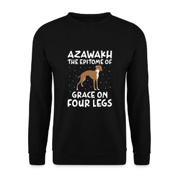 Azawakh Hundebesitzer Arabischer Windhund Tuareg Sloughi - Unisex Pullover - Schwarz - Vorne - Alina (178cm) & Michal (187cm)