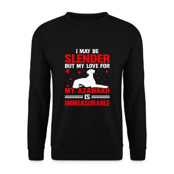 Azawakh Hundebesitzer Arabischer Windhund Tuareg Sloughi - Unisex Pullover - Schwarz - Vorne - Alina (178cm) & Michal (187cm)