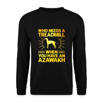 Azawakh Hundebesitzer Arabischer Windhund Tuareg Sloughi - Unisex Pullover - Schwarz - Vorne - Alina (178cm) & Michal (187cm)