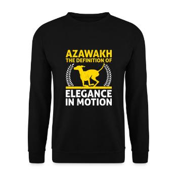 Azawakh Hundebesitzer Arabischer Windhund Tuareg Sloughi - Unisex Pullover - Schwarz - Vorne - Alina (178cm) & Michal (187cm)