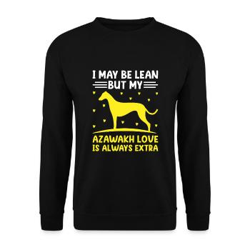 Azawakh Hundebesitzer Arabischer Windhund Tuareg Sloughi - Unisex Pullover - Schwarz - Vorne - Alina (178cm) & Michal (187cm)