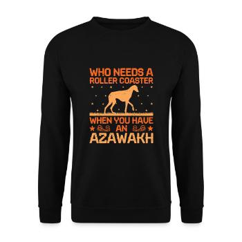Azawakh Hundebesitzer Arabischer Windhund Tuareg Sloughi - Unisex Pullover - Schwarz - Vorne - Alina (178cm) & Michal (187cm)