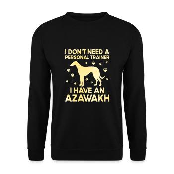 Azawakh Hundebesitzer Arabischer Windhund Tuareg Sloughi - Unisex Pullover - Schwarz - Vorne - Alina (178cm) & Michal (187cm)