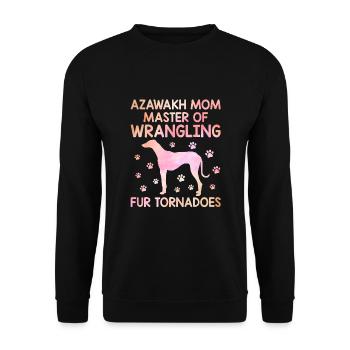 Azawakh Hundebesitzer Arabischer Windhund Tuareg Sloughi - Unisex Pullover - Schwarz - Vorne - Alina (178cm) & Michal (187cm)