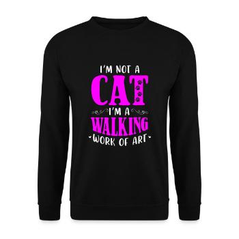 Persian Cat Cat Lover Cat Owner Persian Longhair C - Unisex Sweatshirt - black - Front - Alina (178cm) & Michal (187cm)