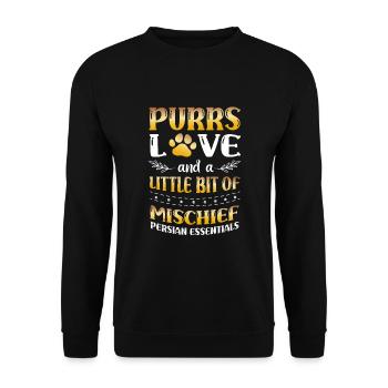 Persian Cat Cat Lover Cat Owner Persian Longhair C - Unisex Sweatshirt - black - Front - Alina (178cm) & Michal (187cm)