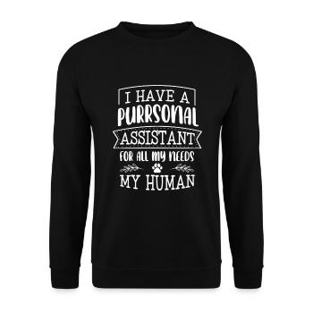 Perserkatze Katzenliebhaber Katzenbesitzer Perserlanghaar C - Unisex Pullover - Schwarz - Vorne - Alina (178cm) & Michal (187cm)