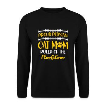 Perserkatze Katzenliebhaber Katzenbesitzer Perserlanghaar C - Unisex Pullover - Schwarz - Vorne - Alina (178cm) & Michal (187cm)