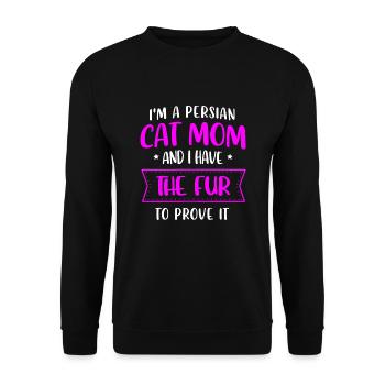 Chat persan Chat Amoureux Propriétaire de chat Persan Longhair C - Sweat-shirt Unisexe - noir - Devant - Alina (178cm) & Michal (187cm)