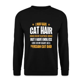 Perserkatze Katzenliebhaber Katzenbesitzer Perserlanghaar C - Unisex Pullover - Schwarz - Vorne - Alina (178cm) & Michal (187cm)