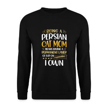 Perserkatze Katzenliebhaber Katzenbesitzer Perserlanghaar C - Unisex Pullover - Schwarz - Vorne - Alina (178cm) & Michal (187cm)