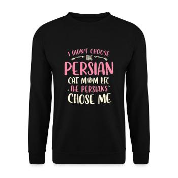 Chat persan Chat Amoureux Propriétaire de chat Persan Longhair C - Sweat-shirt Unisexe - noir - Devant - Alina (178cm) & Michal (187cm)