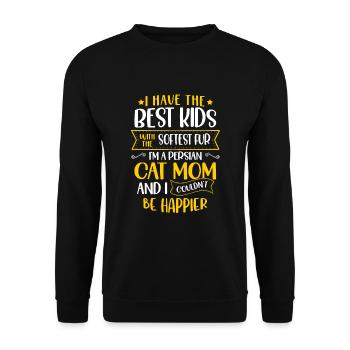 Chat persan Chat Amoureux Propriétaire de chat Persan Longhair C - Sweat-shirt Unisexe - noir - Devant - Alina (178cm) & Michal (187cm)