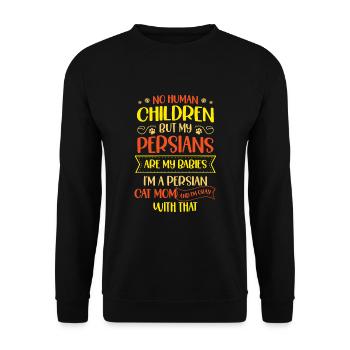 Chat persan Chat Amoureux Propriétaire de chat Persan Longhair C - Sweat-shirt Unisexe - noir - Devant - Alina (178cm) & Michal (187cm)