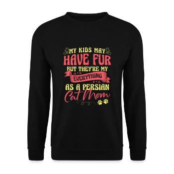 Chat persan Chat Amoureux Propriétaire de chat Persan Longhair C - Sweat-shirt Unisexe - noir - Devant - Alina (178cm) & Michal (187cm)
