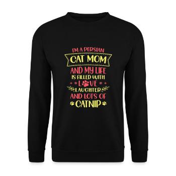 Chat persan Chat Amoureux Propriétaire de chat Persan Longhair C - Sweat-shirt Unisexe - noir - Devant - Alina (178cm) & Michal (187cm)