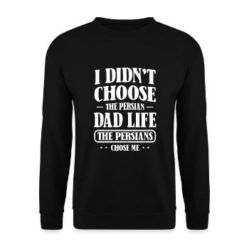 Chat persan Chat Amoureux Propriétaire de chat Persan Longhair C - Sweat-shirt Unisexe - noir - Devant - Alina (178cm) & Michal (187cm)