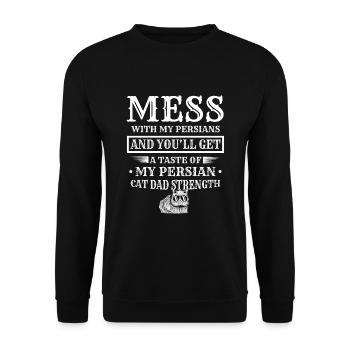 Chat persan Chat Amoureux Propriétaire de chat Persan Longhair C - Sweat-shirt Unisexe - noir - Devant - Alina (178cm) & Michal (187cm)