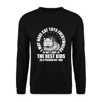 Chat persan Chat Amoureux Propriétaire de chat Persan Longhair C - Sweat-shirt Unisexe - noir - Devant - Alina (178cm) & Michal (187cm)
