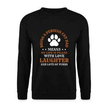 Chat persan Chat Amoureux Propriétaire de chat Persan Longhair C - Sweat-shirt Unisexe - noir - Devant - Alina (178cm) & Michal (187cm)