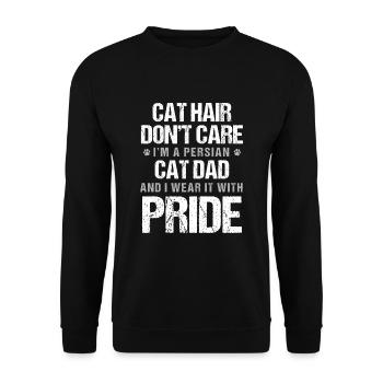 Chat persan Chat Amoureux Propriétaire de chat Persan Longhair C - Sweat-shirt Unisexe - noir - Devant - Alina (178cm) & Michal (187cm)