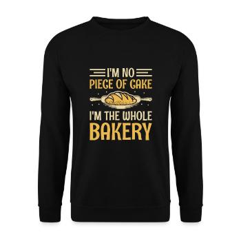 Backen Bäckerei Konditorei Konditor Bäcker Konditorei - Unisex Pullover - Schwarz - Vorne - Alina (178cm) & Michal (187cm)