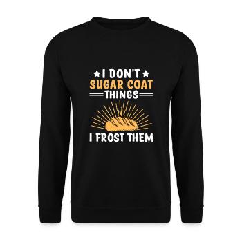 Backen Bäckerei Konditorei Konditor Bäcker Konditorei - Unisex Pullover - Schwarz - Vorne - Alina (178cm) & Michal (187cm)