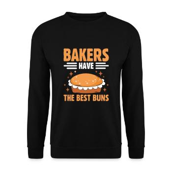 Boulangerie Boulangerie Pâtisserie Confiserie Boulanger Confiserie - Sweat-shirt Unisexe - noir - Devant - Alina (178cm) & Michal (187cm)
