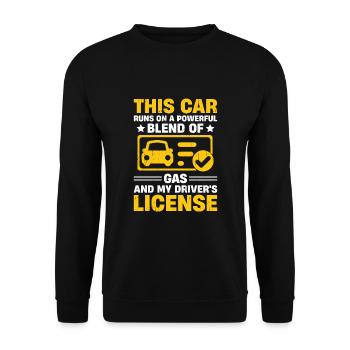 Führerschein bestanden Neuer Führerschein Fahren S - Unisex Pullover - Schwarz - Vorne - Alina (178cm) & Michal (187cm)