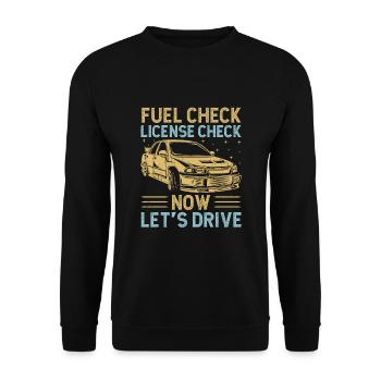 Driving License Passed New Driver Permit Driving S - Unisex Sweatshirt - black - Front - Alina (178cm) & Michal (187cm)