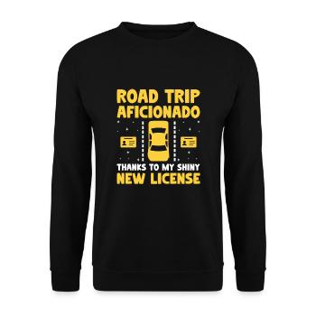 Führerschein bestanden Neuer Führerschein Fahren S - Unisex Pullover - Schwarz - Vorne - Alina (178cm) & Michal (187cm)
