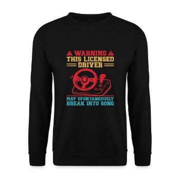 Führerschein bestanden Neuer Führerschein Fahren S - Unisex Pullover - Schwarz - Vorne - Alina (178cm) & Michal (187cm)