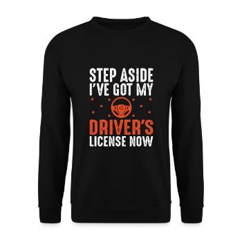 Permis de conduire passé Nouveau permis de conduire S - Sweat-shirt Unisexe - noir - Devant - Alina (178cm) & Michal (187cm)