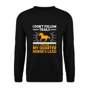 American Quarter Horse Equestrian Horse Lover Hors - Sweat-shirt Unisexe - noir - Devant - Alina (178cm) & Michal (187cm)