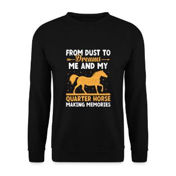 American Quarter Horse Equestrian Horse Lover Hors - Unisex Sweatshirt - black - Front - Alina (178cm) & Michal (187cm)