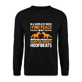 American Quarter Horse Equestrian Horse Lover Hors - Sweat-shirt Unisexe - noir - Devant - Alina (178cm) & Michal (187cm)