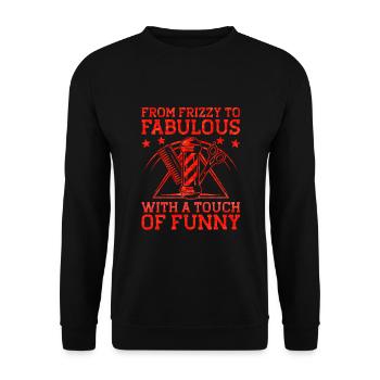Coiffeur Coiffeur Hairapist Coiffure Cheveux - Sweat-shirt Unisexe - noir - Devant - Alina (178cm) & Michal (187cm)