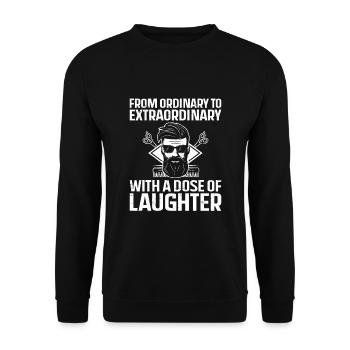 Coiffeur Coiffeur Coiffeur Coiffure Coiffure - Sweat-shirt Unisexe - noir - Devant - Alina (178cm) & Michal (187cm)