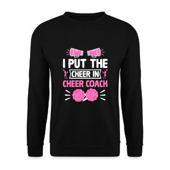 Cheerleading Coach Cheer Coach Cheerleader Cheer T - Unisex Pullover - Schwarz - Vorne - Alina (178cm) & Michal (187cm)