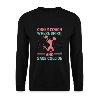 Cheerleading Coach Cheer Coach Cheerleader Cheer T - Unisex Sweatshirt - black - Front - Alina (178cm) & Michal (187cm)