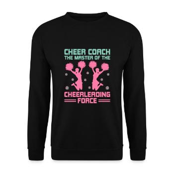 Cheerleading Coach Cheer Coach Cheerleader Cheer T - Sweat-shirt Unisexe - noir - Devant - Alina (178cm) & Michal (187cm)