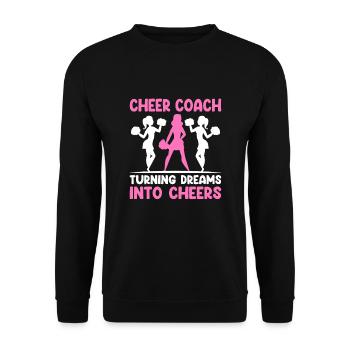 Cheerleading Coach Cheer Coach Cheerleader Cheer T - Unisex Sweatshirt - black - Front - Alina (178cm) & Michal (187cm)