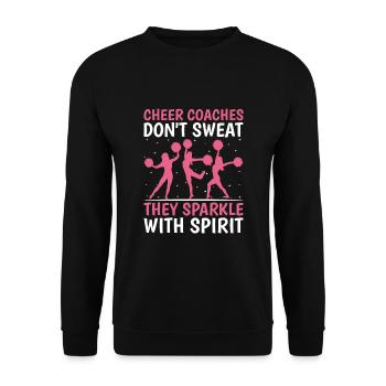 Cheerleading Coach Cheer Coach Cheerleader Cheer T - Unisex Sweatshirt - black - Front - Alina (178cm) & Michal (187cm)