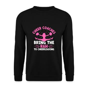 Cheerleading Coach Cheer Coach Cheerleader Cheer T - Unisex Sweatshirt - black - Front - Alina (178cm) & Michal (187cm)