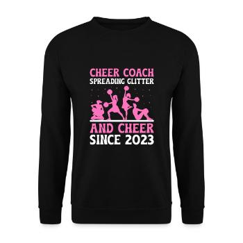 Cheerleading Coach Cheer Coach Cheerleader Cheer T - Unisex Sweatshirt - black - Front - Alina (178cm) & Michal (187cm)