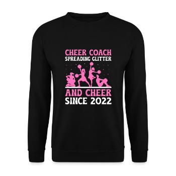 Cheerleading Coach Cheer Coach Cheerleader Cheer T - Unisex Sweatshirt - black - Front - Alina (178cm) & Michal (187cm)