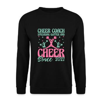 Cheerleading Coach Cheer Coach Cheerleader Cheer T - Unisex Sweatshirt - black - Front - Alina (178cm) & Michal (187cm)